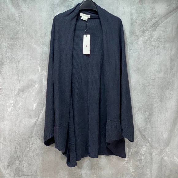 Treasure & Bond Accessories - Treasure & Bond Women's Navy Knit Open-Front Kimono SZ OS
